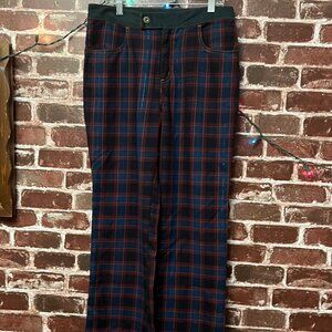 Y2K Mary-Kate and Ashley Plaid Pants with Denim Details